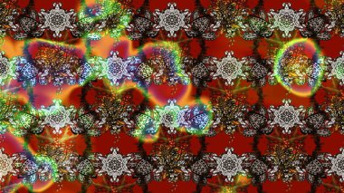 Şirin çiçekli eskiz deseni ve kahverengi renkli yapraklar, suluboya çiçek deseni, duvar kağıdı, kart veya kumaş için fayanslı. Raster illüstrasyonu.