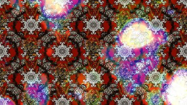 Raster illüstrasyonundaki çiçek desenli çizim. Kahverengi renkli çiçekler. Renkli Yaz Temalı eskiz kalıbı. Düz Çiçek Elementleri Tasarımı.