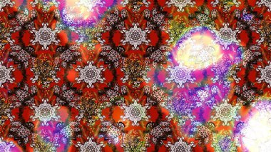 Çizim çiçek deseni duvar kâğıdı olarak kullanılabilir. Kahverengi renkli çiçekler. Raster illüstrasyonu.