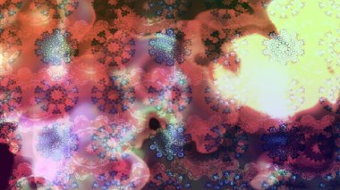 Tarafsız renklere karalamalar çizilmiş çiçek deseni. Raster illüstrasyonu.