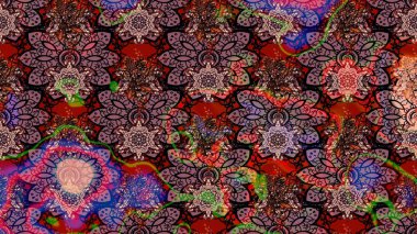 Anti-stres için soyut örnek sayfası. Raster illüstrasyonu. Kahverengi renklerde.