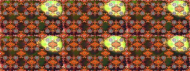 Çiçekli, kusursuz bir arkaplan. Çocuk stili. Renkli Bahar Temalı Kusursuz Arkaplan. Düz Çiçek Elementleri Tasarımı.