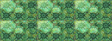 Çiçeksiz desenlerin resmi. Vadinin çiçekleri yeşil ve nötr renklerde.
