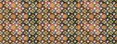 Şirin karalamalı çiçek desenli çizim. El yapımı çiçek ve bitki koleksiyonu. Eskiz tarzı kahverengi ve bej renklerde. Raster illüstrasyonu. Raster illüstrasyonu.