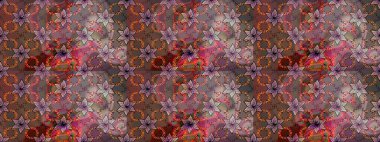 Çiçek duvar kağıdı. Çizim kalıbı. Kahverengi ve gri renklerde. Hint süsü. Raster illüstrasyonu. Renkli süs kenarı.