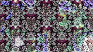 Gri renkli gri papatya deseni. Raster illüstrasyonu. Gri renklerde.