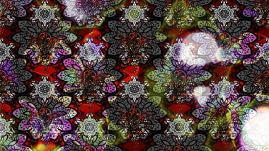 Çiçeksel gri çizim deseni. Raster çiçek izi. Klasik taslak çizimi.