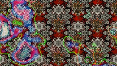 Tropik çiçek desenleri. Raster illüstrasyonu. Gri renkli çiçekler.