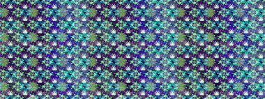 Raster illüstrasyonundaki çiçek desenli çizim. Suluboya tarzında mavi ve mor renkte çiçekler.