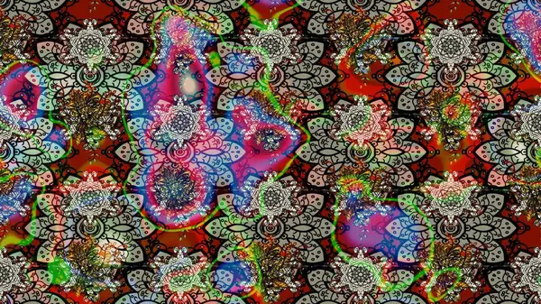 Raster illüstrasyonundaki çiçek desenli çizim. Suluboya tarzında gri renkte çiçekler.