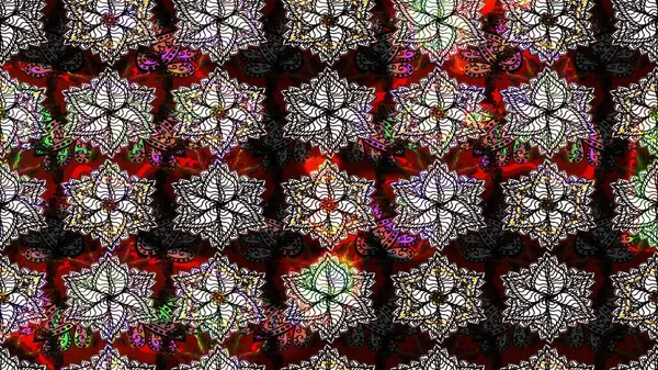 Raster Illustrasyon 'daki Çiçek Deseni' nin son moda çizimi. Güzel kumaş deseni. Renkli Yaz Temalı eskiz kalıbı. Düz Çiçek Elementleri Tasarımı.