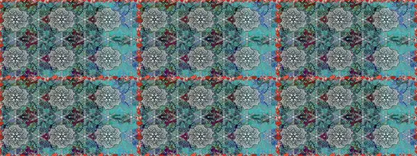 Düz çiçek öğeleri tasarım. Raster çizimde sorunsuz çiçek desenli. Bahar Tema Dikişsiz desen arka plan rengi. Fantezi kumaş deseni.