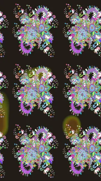 Gri renkli güzel çiçekli eskiz deseni, suluboya çiçek deseni, duvar kağıdı, kart ya da kumaş için fayanslı. Raster..