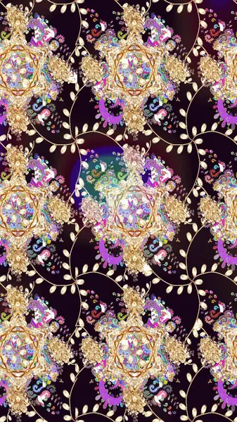 Botanik çizim kalıbı. Organik elementler. Suluboya etkisi. Raster deseni.