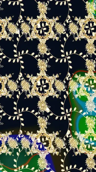 Çiçek ve yapraklı karalama şeklinde Raster çiçek deseni. Yumuşak, bahar çiçekleri siyah renklerde. Raster illüstrasyonu.