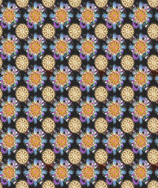 Motley illüstrasyonu. Çiçekli bahar çiçekleri. Moda baskıları için zarif bir şablon. Küçük renkli çiçekler. Küçük çiçekte şirin desenler.