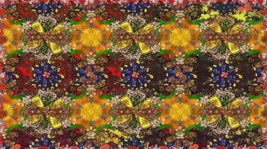 Raster deseni. Küçük çiçekte güzel bir çiçek deseni var. Çiçekli, suluboya desenli kusursuz çiçek deseni.