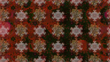 Çiçekli karalama şeklinde Raster çiçek deseni. Yumuşak, bahar çiçekli arka plan. Kahverengi ve gri renkte çiçekler.