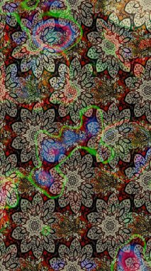 Vadinin gri renkli çiçekleri. Raster çiçek desenleri çiziyor..