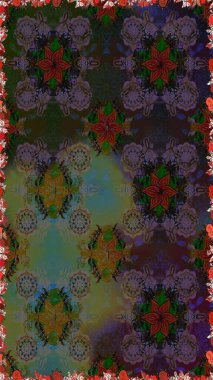 Çiçekli, suluboya desenli kusursuz çiçek deseni. Gri renkli çiçekler. Düz Çiçek Elementleri Tasarımı. Renkli Bahar Temalı Kusursuz Arkaplan. Raster illüstrasyonu.