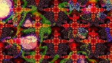 Küçük çiçekte hoş bir çiçek deseni var. Kahverengi renkler ve parlak çiçekler üzerine soyut çizim deseni. Çiçek elementli zarif raster dokusu..