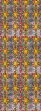 Kıvırcık, parlak örgü. Raster illüstrasyonu. Güzel, parlak, pürüzsüz kumaş, tuval. Desen, çizim, çiçek sınırı. Çiçek çelengi. Klasik eski arkaplan.