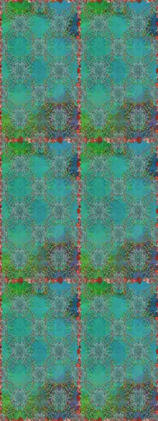 Mavi renklerde. Raster illüstrasyonu. Çiçek buketleriyle klasik tarzda kusursuz desen.