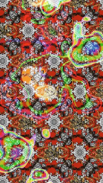 Botanik çizim kalıbı. Organik elementler. Raster deseni. Suluboya etkisi.