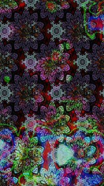 Suluboya tarzında siyah renkte çiçekler. Raster illüstrasyonunda çiçek deseni çizimi.