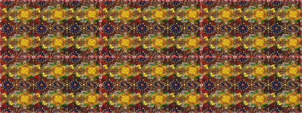 Raster çiçekleri klasik tarzda çizilmiş. Raster illüstrasyonu. Kahverengi ve sarı renklerde bahar çiçekleri. Çiçekli, pürüzsüz desen.