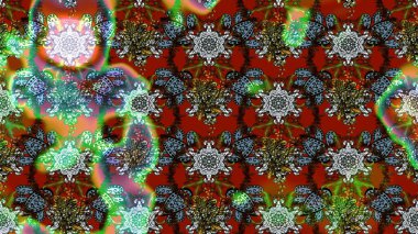 Eskiz arkaplan modeli. Kahverengi yapraklı yabani çiçekler. Suluboya, elle çizilmiş. Raster illüstrasyonu.