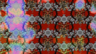 Klasik çiçek tasarımı elementleri. Gri kıvırcık çiçekler gri renkte şekillenir. Raster illüstrasyonu.