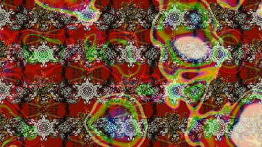 Raster düz çiçek çizim deseni. Hediye ambalaj kağıdı, tebrik kartları, posterler ve pankart tasarımı. Kırmızı renkte çiçekler.