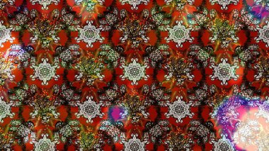 Eskiz modeli etnik tasarım. Çiçekleri, deniz kabukları, mandalaları ve suluboya efektleriyle donanma geçmişi. Yatak çarşafları, ceket, paket tasarımı, kumaş ve moda kavramları için tekstil baskısı.