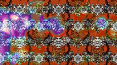 Eskiz arkaplan modeli. Kahverengi yapraklı yabani çiçekler. Suluboya, elle çizilmiş. Raster illüstrasyonu.