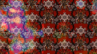 Raster suluboya çiçek deseni, narin çiçekler, kahverengi çiçekler, tebrik kartı şablonu. Raster Güzel kumaş deseni.