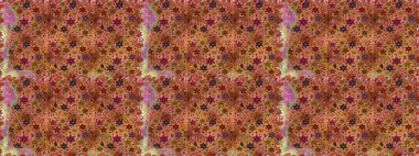 Kahverengi ve turuncu renkli yaz çiçekleri. Raster illüstrasyonu. Raster çiçek desenli ve çiçekli..