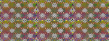 Çiçek süsü ile kusursuz desen. Kahverengi ve gri renkli çiçekler. Raster illüstrasyonu.