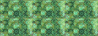 Kusursuz çiçek deseni duvar kâğıdı olarak kullanılabilir. Yeşil ve nötr renklerde çiçekler. Raster illüstrasyonu.