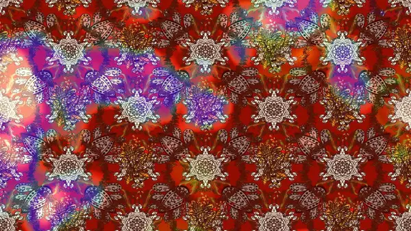 Çiçekli yaz çiçekleri. Küçük çiçekte güzel bir desen. Küçük renkli çiçekler. Moda baskıları için zarif bir şablon. Motley illüstrasyonu. Çizim.