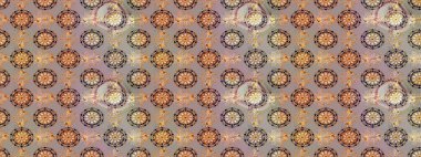 Raster deseni. Botanik çizim kalıbı. Suluboya etkisi. Organik elementler.