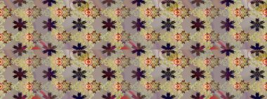 Tatil havası. Bahar mevsimi. Raster güzel bir çiçek deseni çizmiş. Nazik romantik baskı. Gri ve bej renkli çiçekler.