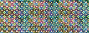 Robot resim. Küçük renkli çiçekler. Küçük çiçekte güzel bir desen. Moda baskıları için zarif bir şablon. Motley illüstrasyonu. Çiçekli bahar çiçekleri.