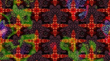 Raster düz çiçek çizim deseni. Hediye ambalaj kağıdı, tebrik kartları, posterler ve pankart tasarımı. Kahverengi renkte çiçekler.