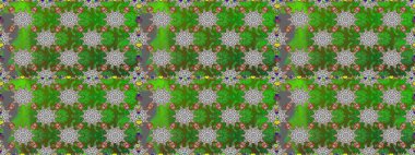 Parlak renkli çiçekleri ve yeşil ve gri renkte yaprakları olan şaşırtıcı, pürüzsüz çiçek deseni. Moda baskıları için zarif bir şablon. Modern çiçek arkaplanı. Halk stili.