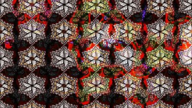 Siyah çiçekli eskiz deseni, suluboya çiçek deseni, sevimli çiçek, duvar kağıdı, kart ya da kumaş için fayanslı. Raster - stok.