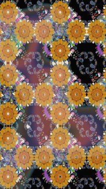 Çiçekli çiçek deseni, suluboya. Raster deseni. Küçük çiçekte güzel bir çiçek deseni..