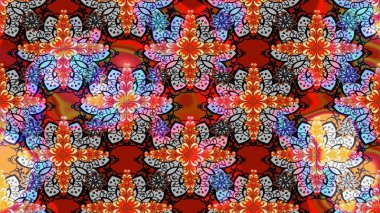 Çizim çiçek deseni duvar kâğıdı olarak kullanılabilir. Gri renkli çiçekler. Raster illüstrasyonu.