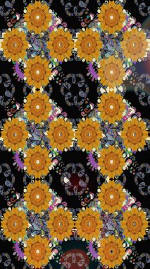 Raster güzel bir çiçek deseni çizmiş. Bahar mevsimi. Tatil havası. Nazik romantik baskı.