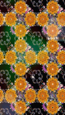 Kızılderili desenli desenli desenli şal deseni. Etnik Mandala süsü. Raster Henna dövme stili. Tekstil, tebrik kartı, boyama kitabı, telefon kılıfı baskısı için kullanılabilir.